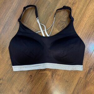 Victoria Sport VS Lightweight Sports Bra 34D Navy Blue Silver Sparkle